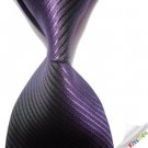 6cm Men's Skinny Tie Striped Purple JACQUARD WOVEN Necktie