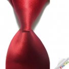 6cm Men's Skinny Tie Solid Red Scarlet JACQUARD WOVEN Necktie