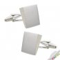 Mens Classic New Brushed Sliver Inclined Square Formal Business Wedding Shirt Cufflinks CK015