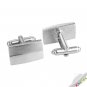 Mens Classic New Nickel Brushed Sliver Square Formal Business Wedding Shirt Cufflinks CK008