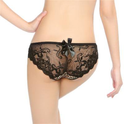 Sexy Lace Panties leopard-spotted bowknot Floral Packet Hip Women T-back Lingerie