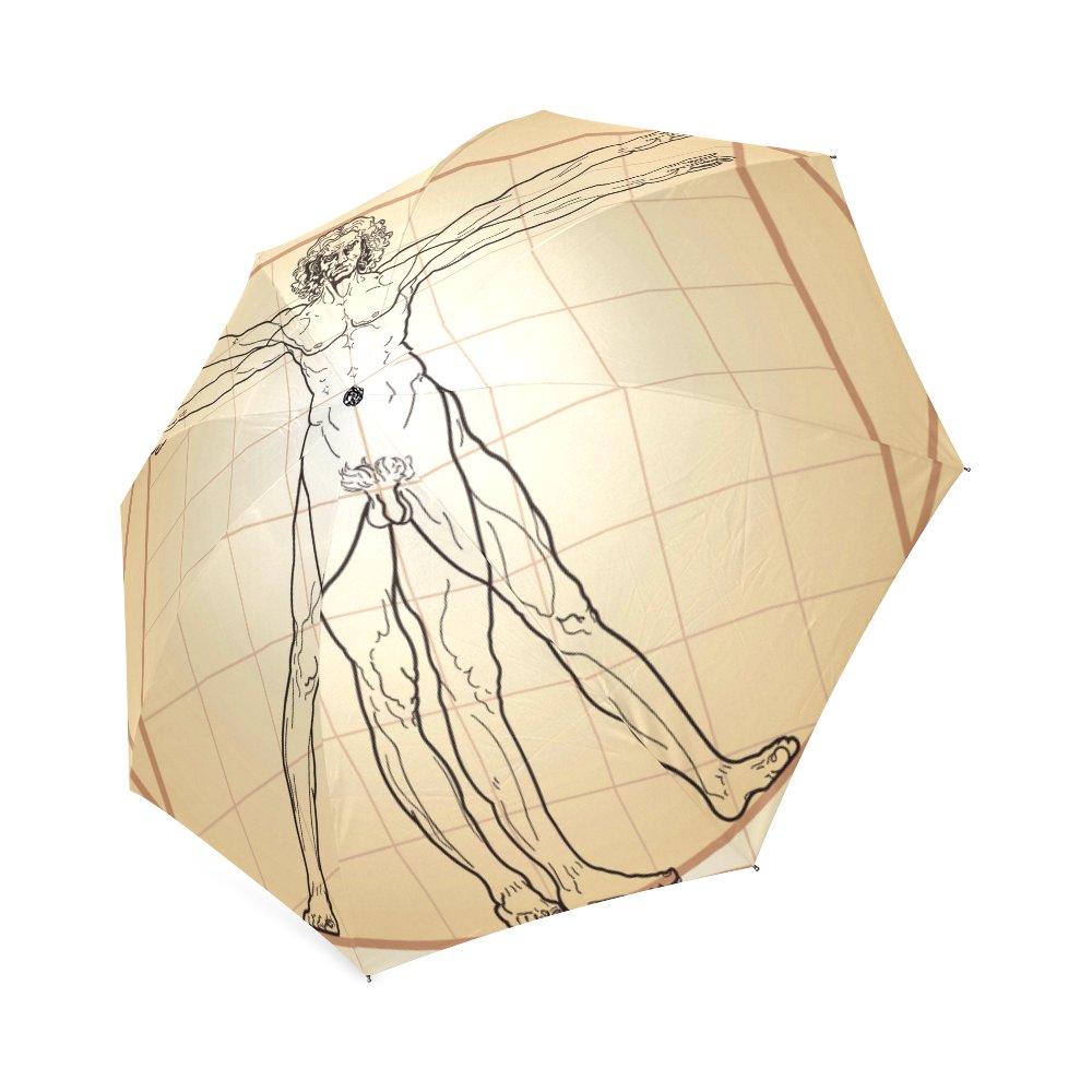 Leonardo Da Vinci The Vitruvian Man Foldable Umbrella 8 ribs