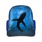 Shark Silhouette Multi Pocket Backpack Bag School Bag Laptop Bag