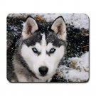 Siberian Husky At Snow Winter Mousepad Non Slip Neoprene