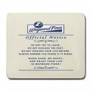Wayward Pines Rules Mousepad Non Slip Neoprene