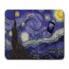 Starry Night Tardis Police Box Mousepad Non Slip Neoprene