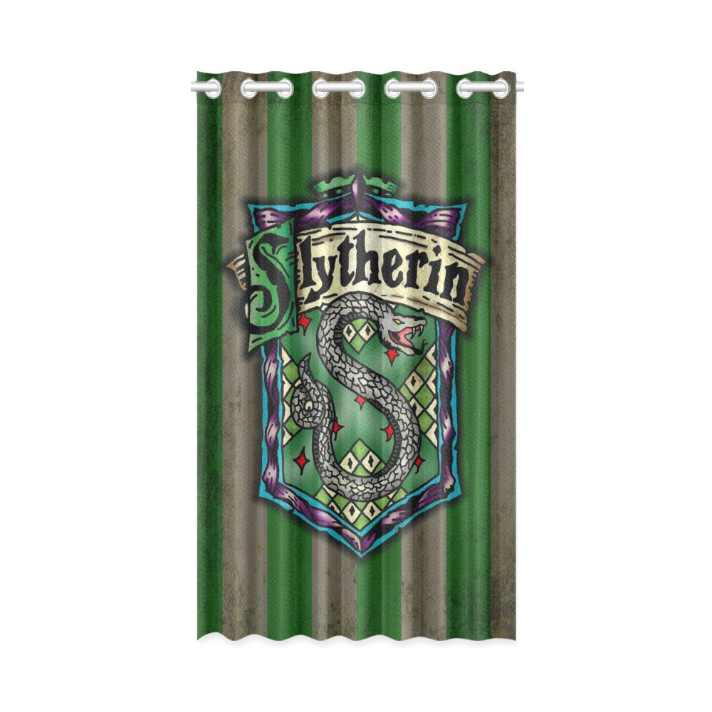 1x Slytherin Polyester Window Curtain 52" x 84" (132 cm x 213 cm)