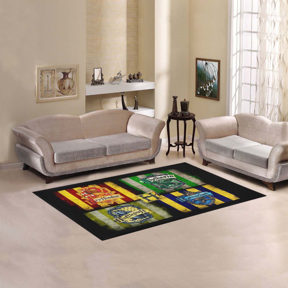 Hogwarts Houses Area Rug size 60"x 39"