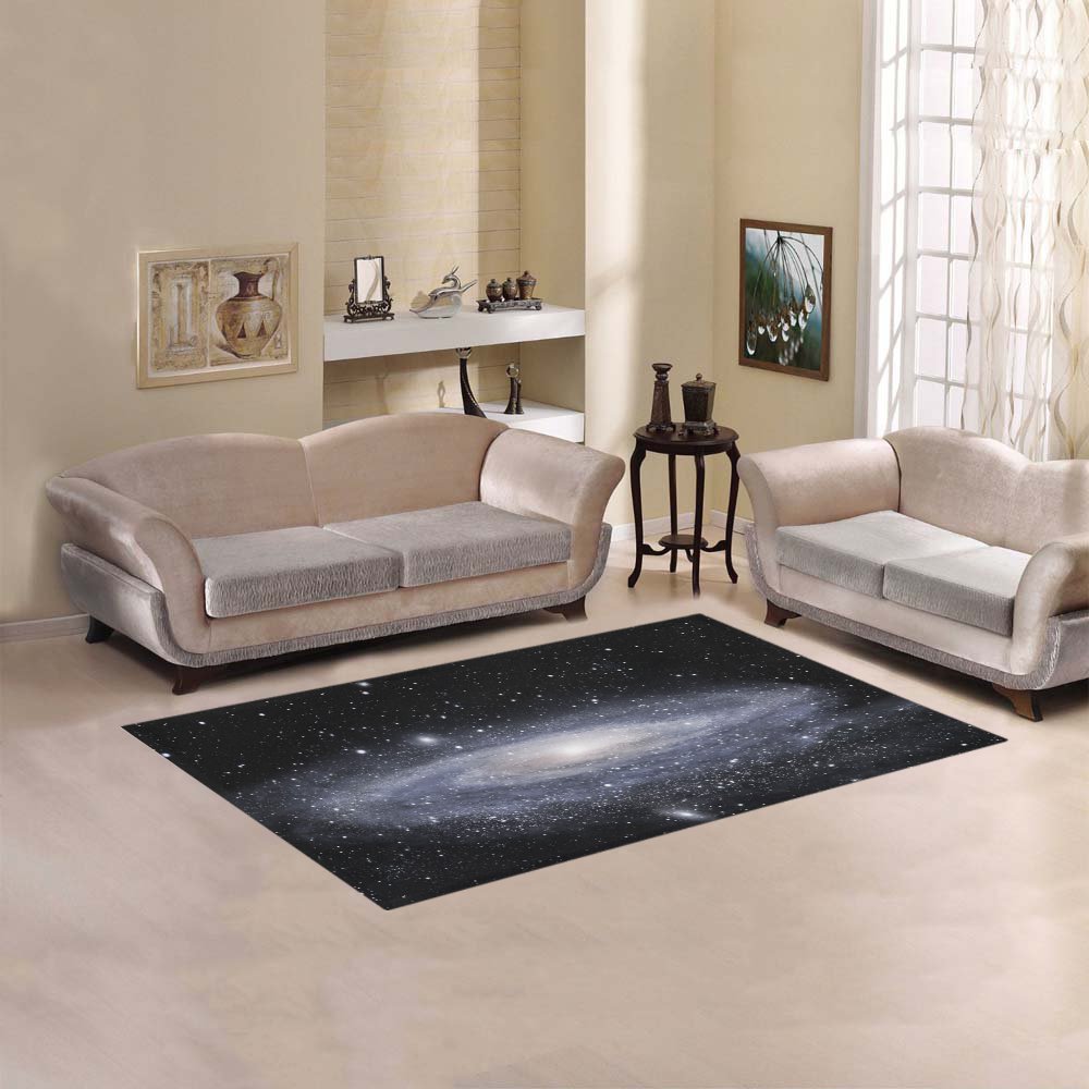 Galaxy Space Universe Area Rug size 60"x 39"