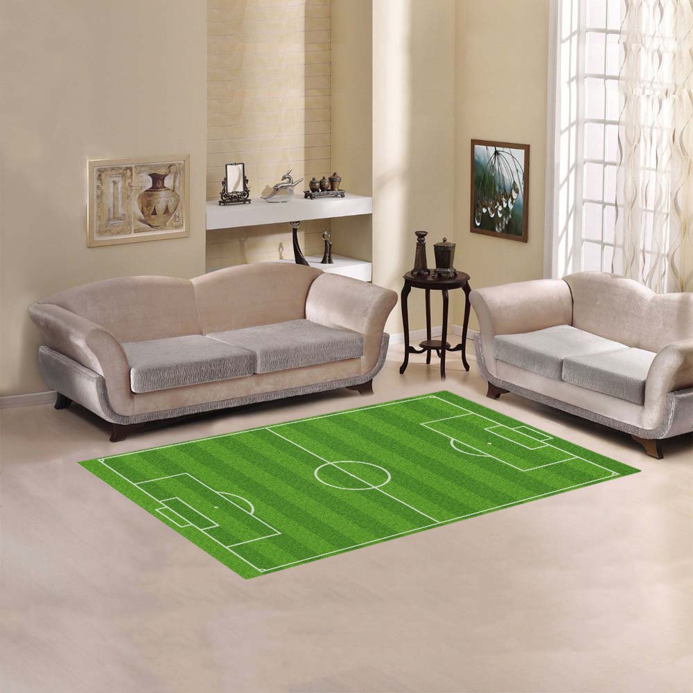 Football Soccer Field Area Rug size 60"x 39"