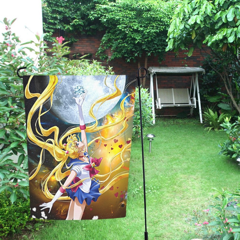 Sailor Moon Crystal Garden Flag 12" x 18"