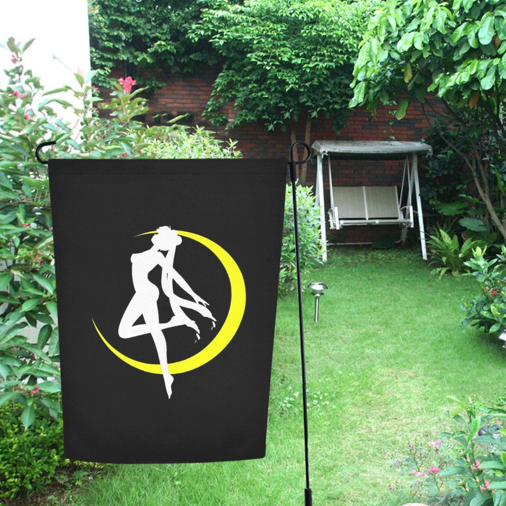 Sailor Moon Silhouette Garden Flag 12" x 18"