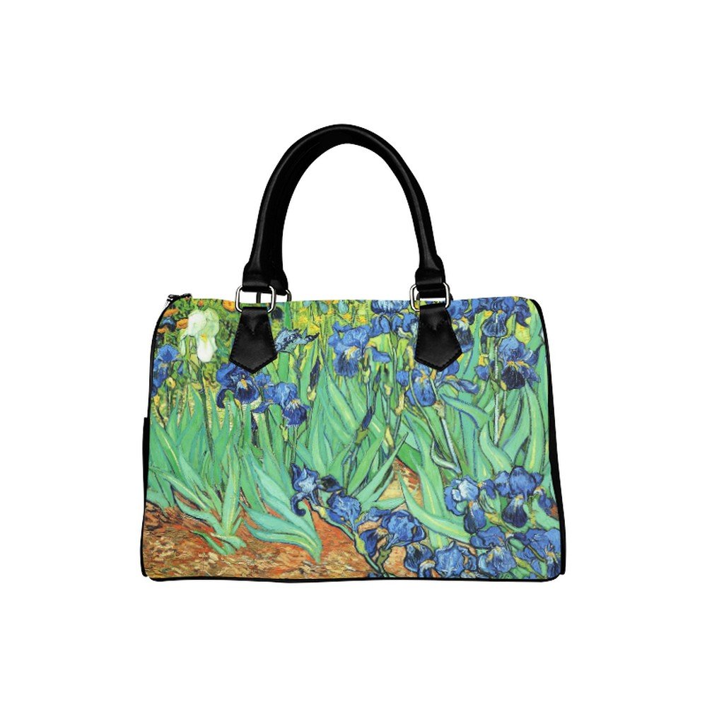 Irises Van Gogh Barrel Type Handbag Bag