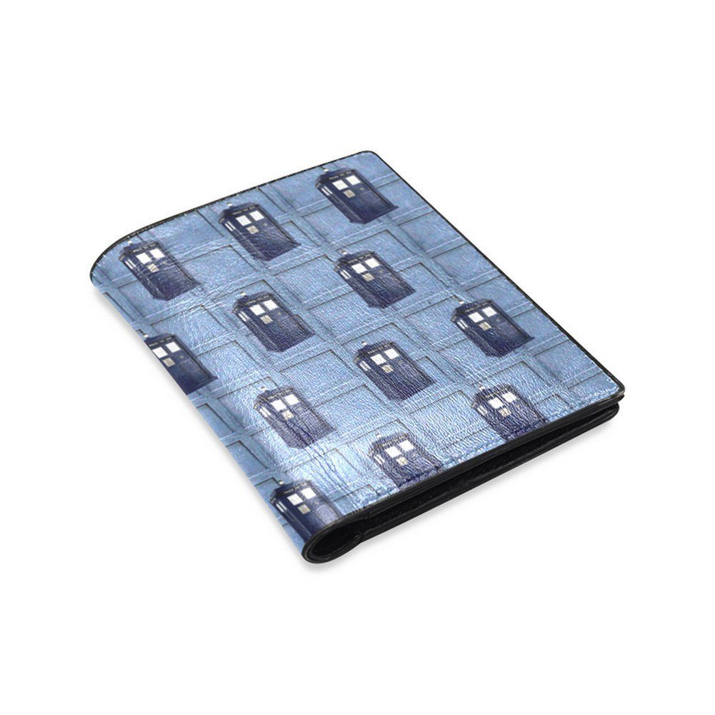 Tardis Police Box Call Booth Tile Bifold Leather Wallet