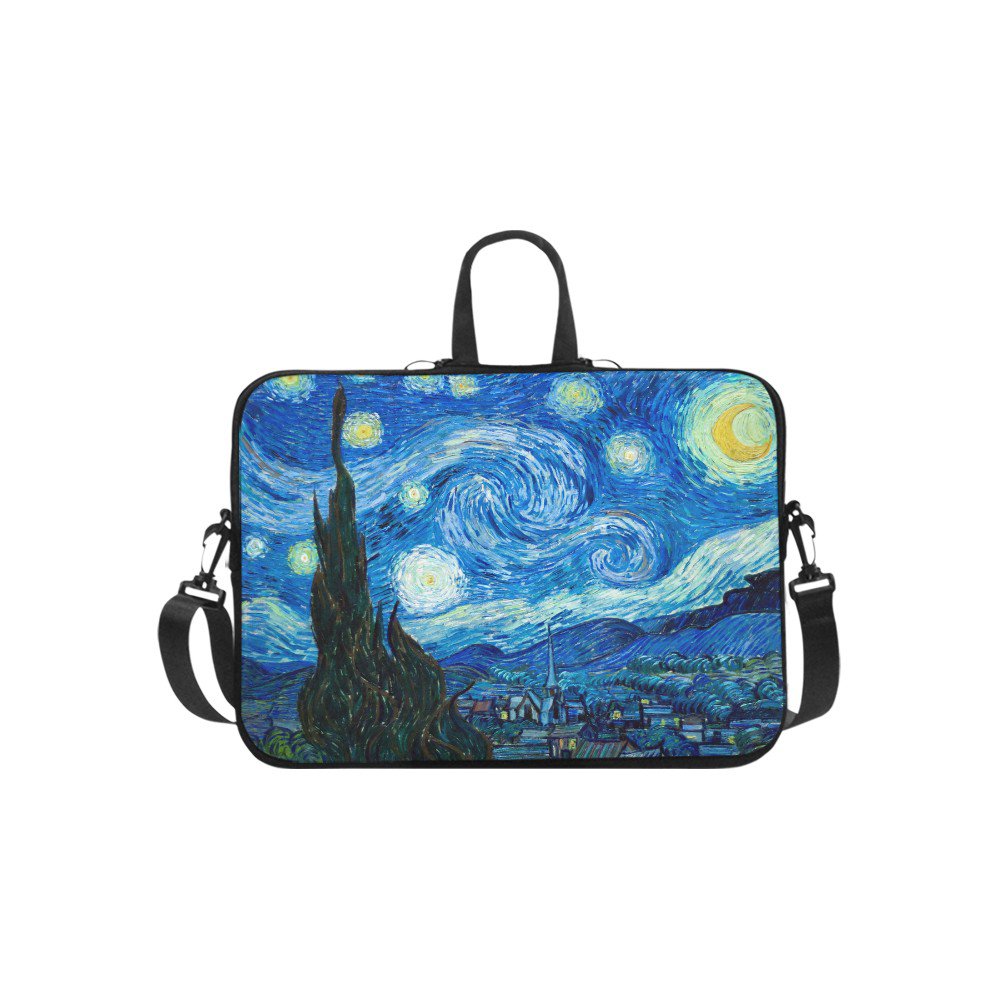 Starry Night Van Gogh Sleeve Case Shoulder Bag for Laptop 17" 17.3"