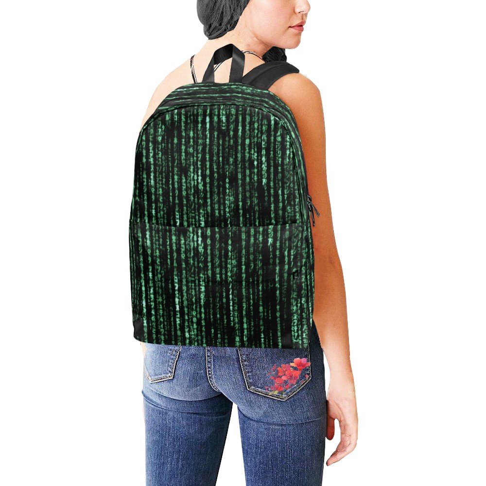 Matrix Computer Coding Nylon Backpack Bag