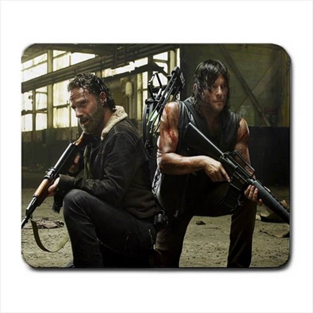 Rick Grimes and Daryl Dixon Mousepad Non Slip Neoprene