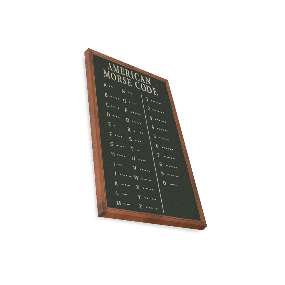 Morse Code Canvas Print 12" x 18"