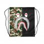 Half Shark Camo Drawstring Bag for Sports or Gym