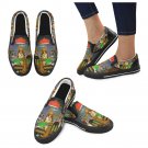 Dogs Playing Poker Women's Slip On Canvas Shoes