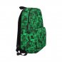 Pixelate Geometry Green Nylon Backpack Bag School Bag