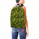 Pixelate Geometry Yellow Nylon Backpack Bag School Bag
