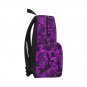 Pixelate Geometry Purple Nylon Backpack Bag School Bag