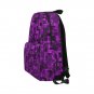 Pixelate Geometry Purple Nylon Backpack Bag School Bag