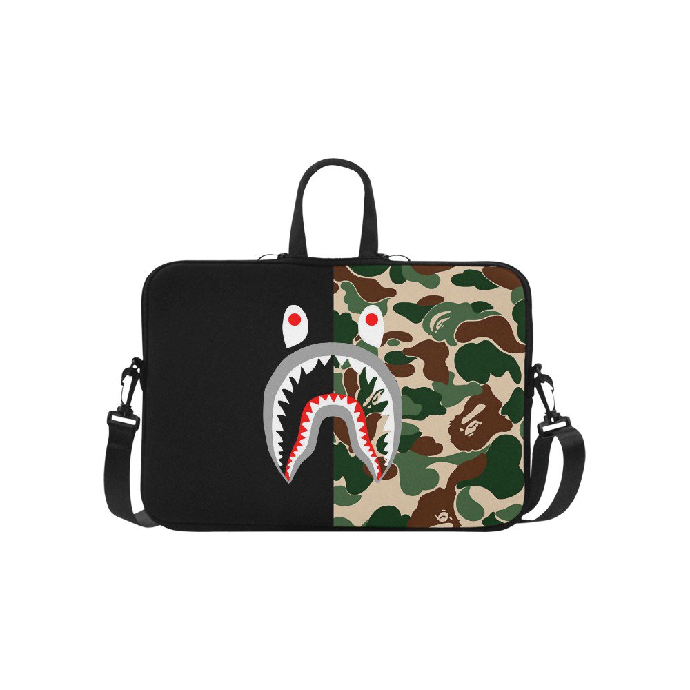 Shark Camo Sleeve Case Shoulder Bag for Laptop 17" 17.3"