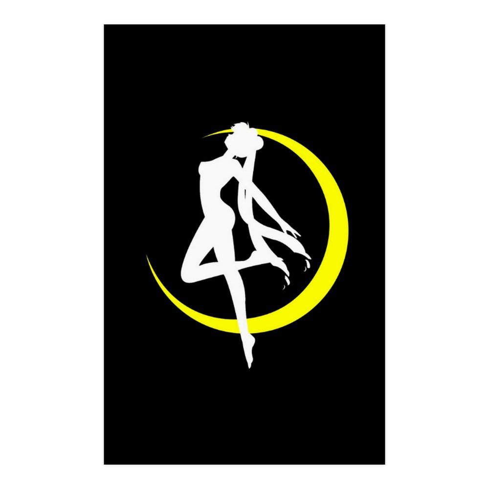 Sailor Moon Silhouette Wall Art Poster 23" x 36"