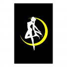 Sailor Moon Silhouette Wall Art Poster 23" x 36"
