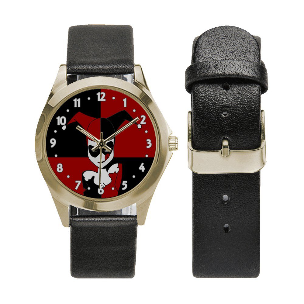 Harley Quinn Unisex Round Metal Watch