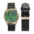 Irises Van Gogh Unisex Round Metal Watch
