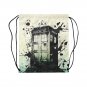 Police Box Tardis Splashed Drawstring Bag for Sports or Gym