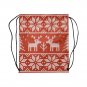 Reindeer Christmas Love Drawstring Bag for Sports or Gym