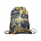 Police Box Tardis Explosion Drawstring Bag for Sports or Gym