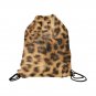 Leopard Fur Printing Drawstring Bag for Sports or Gym