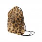 Leopard Fur Printing Drawstring Bag for Sports or Gym