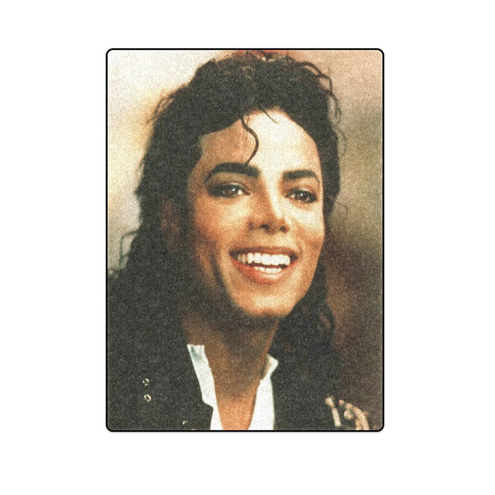 Michael Jackson Perfect Smile 'One Layer' Fleece Blanket (Large) 58"x80"