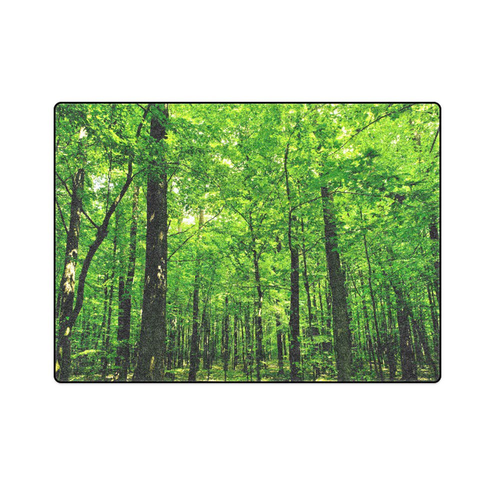 Green Rain Forest 'One Layer' Fleece Blanket (Large) 58"x80"