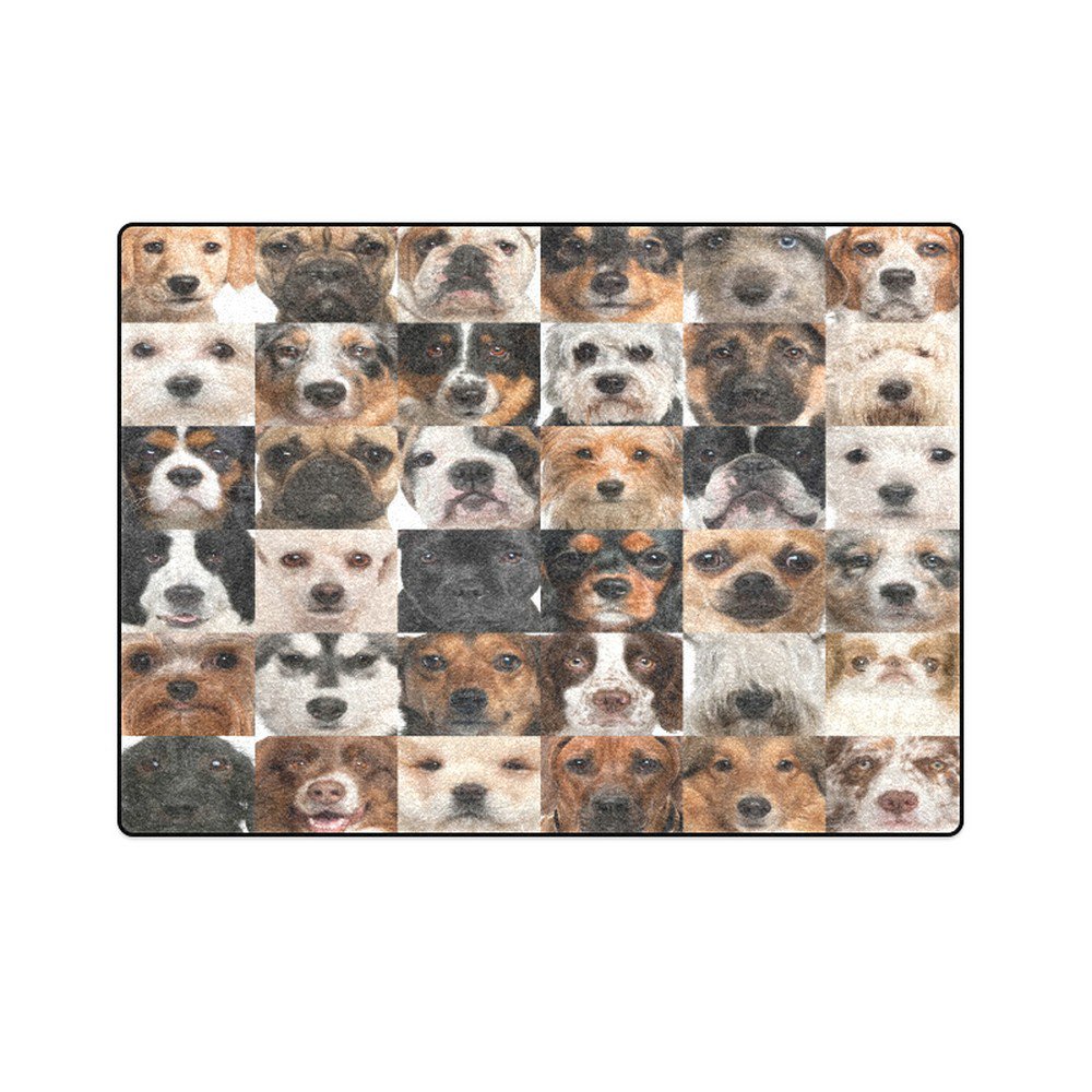 Collection of Dogs 'One Layer' Fleece Blanket (Large) 58"x80"