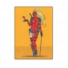 Deadpool Woman 'One Layer' Fleece Blanket (Large) 58"x80"