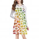 Vegan Fruits and Vegetables Healthy Food Full Print Apron BBQ Kitchen Cooking with Style