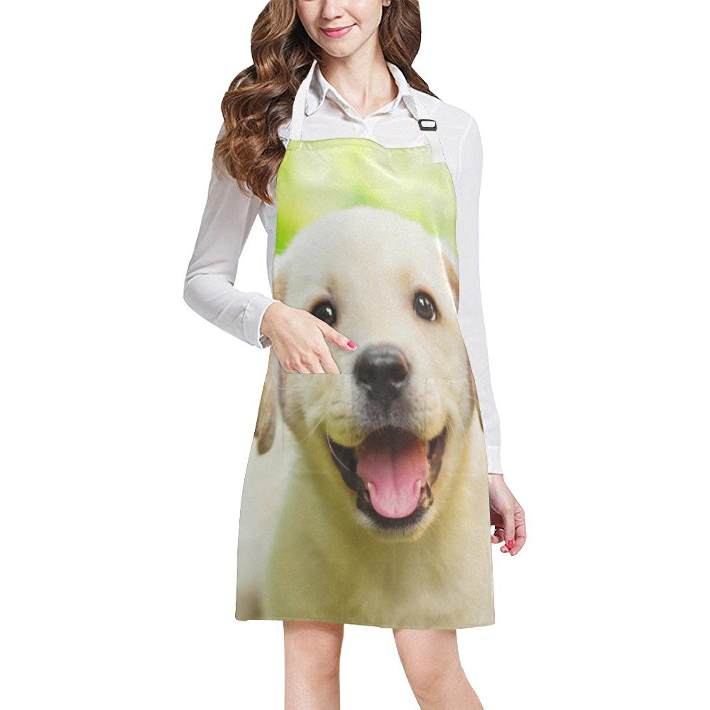 Golden Retriever Dog Full Print Apron BBQ Kitchen Cooking with Style