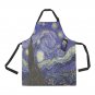 Starry Night Van Gogh with Police Box Tardis Full Print Apron BBQ Kitchen Cooking with Style