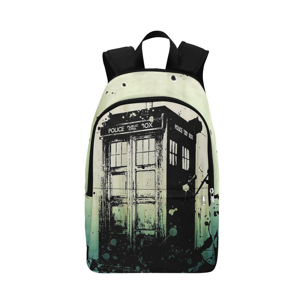 Tardis Police Box Splashed All-Over Print Adult Casual Waterproof Nylon Backpack Bag