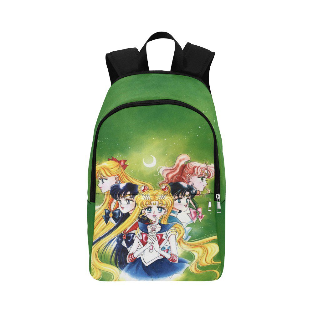 Sailor Moon and Inner Solar Scouts All-Over Print Adult Casual Waterproof Nylon Backpack Bag