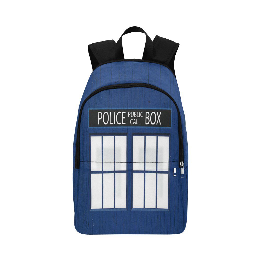 Tardis Police Box Window All-Over Print Adult Casual Waterproof Nylon Backpack Bag