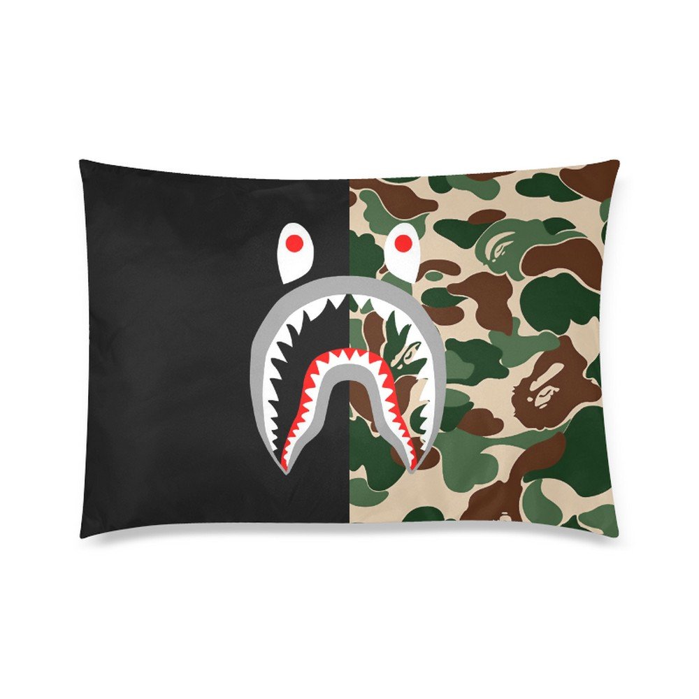 Shark Camo Pillow Case 30" x 20" (2 sides)