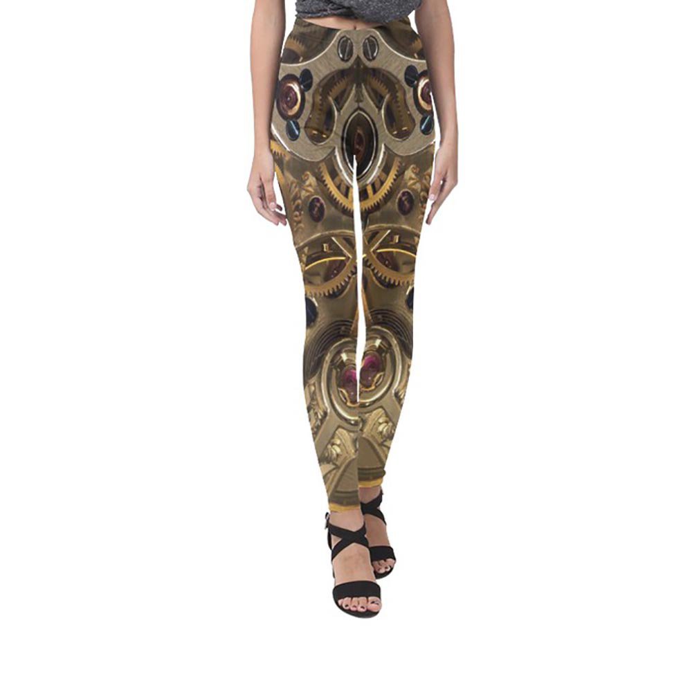 Size XL - Steampunk Gears Full Print Leggings